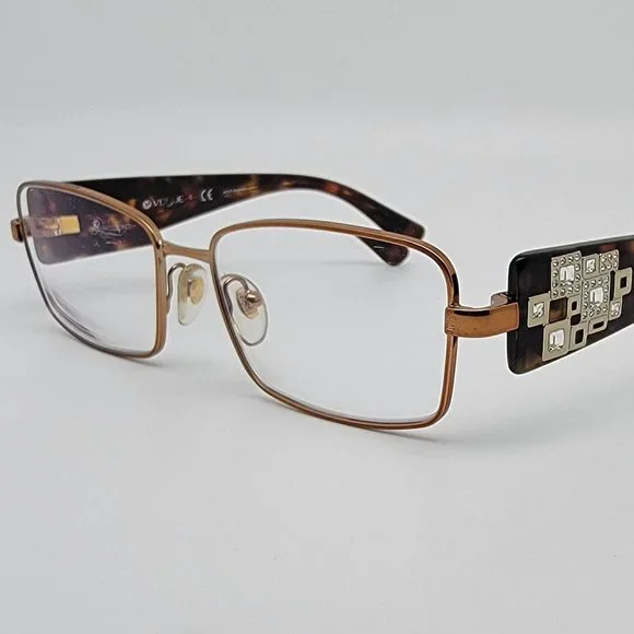 Source Unknown Gold Rhinestone Cat-Eye Glasses with Black Temples Accessories | Iconic Heart Shaped Rhinestone Sunglasses  main image 3